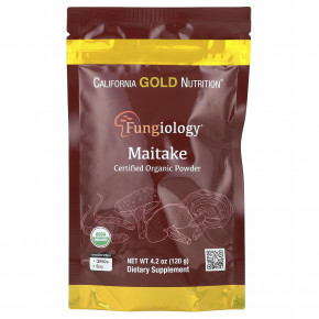 California Gold Nutrition, Fungiology®, Certified Organic Maitake Powder, 4.2 oz (120 g) - описание | фото