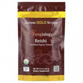 California Gold Nutrition, Fungiology®, порошок из сертифицированного органического рейши, 120 г (4,2 унции) - описание