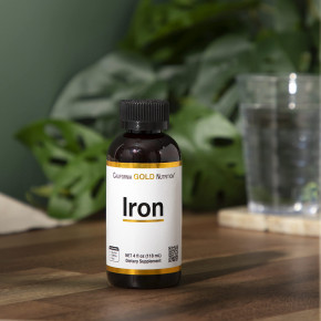 California Gold Nutrition, железо в виде хелатного бисглицината железа с корнем щавеля курчавого, 118 мл (4 жидк. унции) в Москве - eco-herb.ru | фото