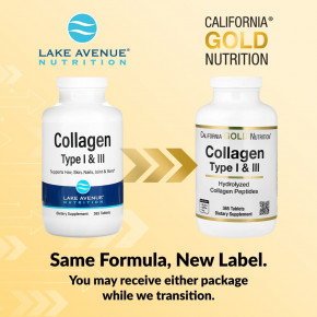 California Gold Nutrition, гидролизованный коллаген I и III типов, 365 таблеток в Москве - eco-herb.ru | фото