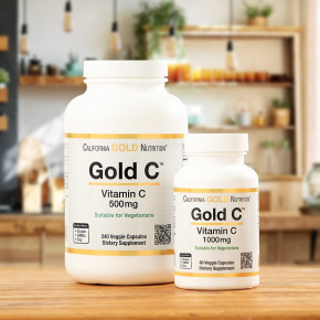 California Gold Nutrition, Gold C, витамин C класса USP, 1000 мг, 60 вегетарианских капсул в Москве - eco-herb.ru | фото