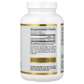 California Gold Nutrition, Gold C®, витамин C класса USP, 500 мг, 240 вегетарианских капсул в Москве - eco-herb.ru | изображение California Gold Nutrition, Gold C®, витамин C класса USP, 500 мг, 240 вегетарианских капсул в Москве - eco-herb.ru | фото