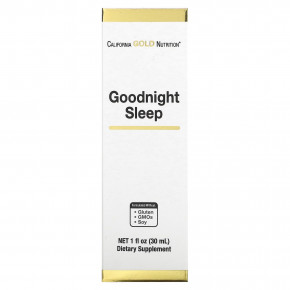 California Gold Nutrition, Goodnight Sleep, средство для спокойного сна, 30 мл (1 жидк. унция) - описание | фото