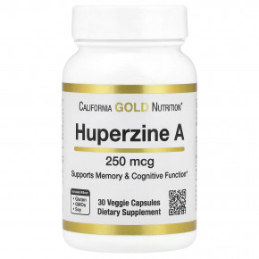 California Gold Nutrition, гуперзин А, 250 мкг, 30 растительных капсул (Товар снят с продажи) в Москве - eco-herb.ru | фото