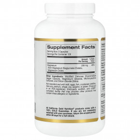 California Gold Nutrition, хелатный бисглицинат магния, Albion TRAACS®, 240 растительных капсул (100 мг в 1 капсуле) в Москве - eco-herb.ru | фото
