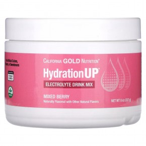 California Gold Nutrition, HydrationUP, электролиты с ягодным вкусом, 227 г (8 унций) - описание