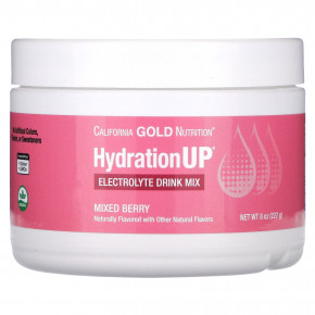 California Gold Nutrition, HydrationUP, электролиты с ягодным вкусом, 227 г (8 унций) в Москве - eco-herb.ru | фото