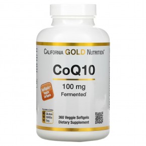 California Gold Nutrition, коэнзим Q10, 100 мг, 360 растительных капсул в Москве - eco-herb.ru | фото