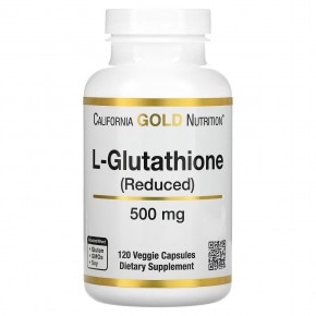 California Gold Nutrition, L-глутатион (восстановленный), 500 мг, 120 растительных капсул - описание