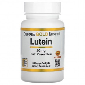 California Gold Nutrition, лютеин с зеаксантином, 20 мг, 60 растительных капсул в Москве - eco-herb.ru | фото