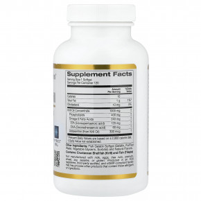 California Gold Nutrition, масло антарктического криля, комплекс фосфолипидов из омега-3 с астаксантином, натуральный вкус клубники и лимона, 120 капсул из рыбьего желатина в Москве - eco-herb.ru | фото