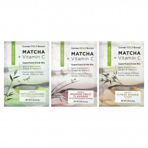 California Gold Nutrition, Matcha Road, матча с витамином C, упаковка пробников, 3 шт. - описание | фото