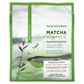 California Gold Nutrition, Matcha Road, матча с витамином C, упаковка пробников, 3 шт. (Товар снят с продажи) в Москве - eco-herb.ru | изображение California Gold Nutrition, Matcha Road, матча с витамином C, упаковка пробников, 3 шт. (Товар снят с продажи) в Москве - eco-herb.ru | фото