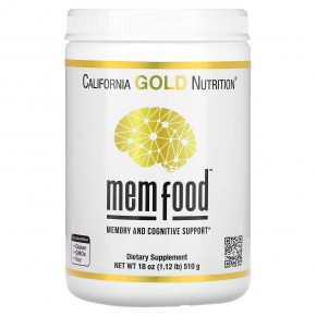 California Gold Nutrition, MEM Food, для поддержки памяти и когнитивных функций, 510 г (1,12 фунта) в Москве - eco-herb.ru | фото