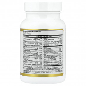 California Gold Nutrition, мультивитамины и минералы с метилом B12, витамином C, L-метилфолатом и биокверцетином, для приёма два раза в день, 60 растительных капсул в Москве - eco-herb.ru | фото