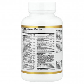 California Gold Nutrition, мультивитамины из органических цельных продуктов для мужчин старше 40 лет, с экстрактами органической амлы, органического подсолнечника, органической моринги и органического шиитаке, 60 таблеток в Москве - eco-herb.ru | фото