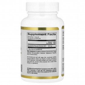 California Gold Nutrition, никотинамид рибозид тартрат (НРТ), 250 мг, 60 растительных капсул в Москве - eco-herb.ru | фото