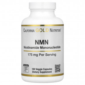 California Gold Nutrition, NMN, 175 мг, 180 растительных капсул - описание | фото