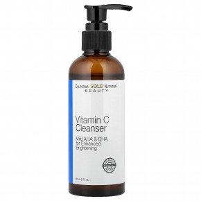 California Gold Nutrition, очищающее средство с витамином C, улучшенный очищающий гель для осветления кожи, 177 мл (6 жидк. унций) - описание | фото