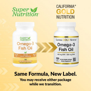 California Gold Nutrition, омега-3, рыбий жир, Vivomega, триглицерид, 1000 мг, 90 капсул из рыбьего желатина в Москве - eco-herb.ru | фото