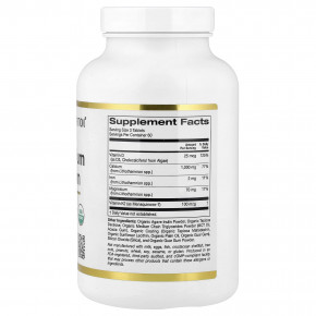 California Gold Nutrition, Органический кальций и магний плюс витамины D3 и K2, 180 таблеток в Москве - eco-herb.ru | фото