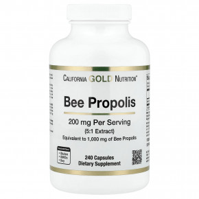 California Gold Nutrition, пчелиный прополис, 1000 мг, 240 капсул - описание | фото