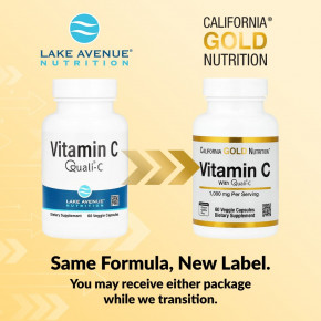 California Gold Nutrition, Quali®-C, витамин C, 1000 мг, 60 растительных капсул в Москве - eco-herb.ru | фото