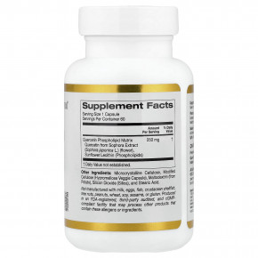 California Gold Nutrition, Quercetin Phytosome Quercefit®, фитосомы кверцетина, 250 мг, 60 растительных капсул в Москве - eco-herb.ru | фото