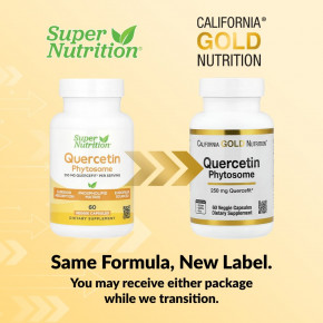 California Gold Nutrition, Quercetin Phytosome Quercefit®, фитосомы кверцетина, 250 мг, 60 растительных капсул в Москве - eco-herb.ru | фото