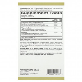 California Gold Nutrition, Rexdrive™, растительная добавка для мужчин, с экстрактами женьшеня обыкновенного, чёрного имбиря, горянки и растительными смесями, 30 растительных капсул в Москве - eco-herb.ru | фото