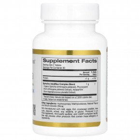 California Gold Nutrition, спирулина, органический комплекс AstaBlue, 60 таблеток в Москве - eco-herb.ru | фото