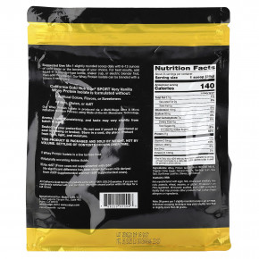 California Gold Nutrition, Sport, изолят сывороточного протеина с органическим тростниковым сахаром и подсолнечным лецитином, со вкусом ванили, 907 г (2 фунта) в Москве - eco-herb.ru | фото