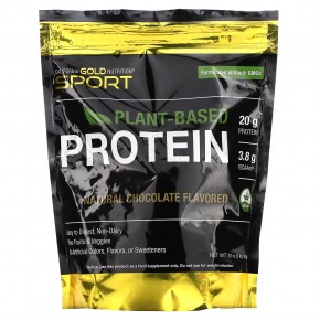 California Gold Nutrition, Sport, растительный протеин, со вкусом шоколада, 907 г (2 фунта) - описание