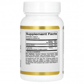 California Gold Nutrition, стабилизированная R-липоевая кислота с биотином, 30 растительных капсул в Москве - eco-herb.ru | фото