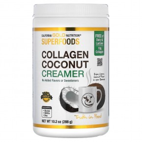 California Gold Nutrition, Superfoods, кокосовые сливки с коллагеном, 288 г (10,2 унции) - описание