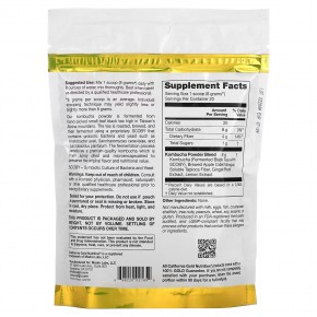 California Gold Nutrition, Superfoods, комбуча в порошке, со вкусом имбиря и лимона, 160 г (5,64 унции) в Москве - eco-herb.ru | фото