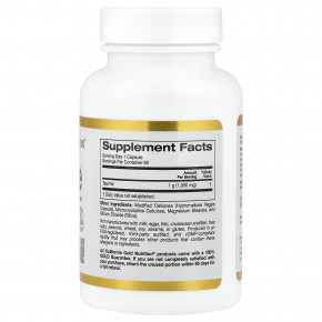 California Gold Nutrition, таурин, 1000 мг, 60 растительных капсул в Москве - eco-herb.ru | изображение California Gold Nutrition, таурин, 1000 мг, 60 растительных капсул в Москве - eco-herb.ru | фото