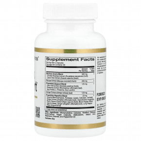 California Gold Nutrition, Think Support, с гинкго билоба, тюбетейкой, готу колой, бакопой и ферментами, 60 растительных капсул в Москве - eco-herb.ru | фото