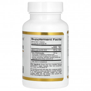 California Gold Nutrition, Total C Complex, комплекс с аскорбиновой кислотой, амлой, цитрусовыми биофлавоноидами и экстрактом шиповника, 500 мг, 60 растительных капсул в Москве - eco-herb.ru | изображение California Gold Nutrition, Total C Complex, комплекс с аскорбиновой кислотой, амлой, цитрусовыми биофлавоноидами и экстрактом шиповника, 500 мг, 60 растительных капсул в Москве - eco-herb.ru | фото