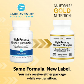 California Gold Nutrition, высокоэффективный комплекс витаминов группы B с метилфолатом и метилом B12, 30 растительных капсул в Москве - eco-herb.ru | изображение California Gold Nutrition, высокоэффективный комплекс витаминов группы B с метилфолатом и метилом B12, 30 растительных капсул в Москве - eco-herb.ru | фото