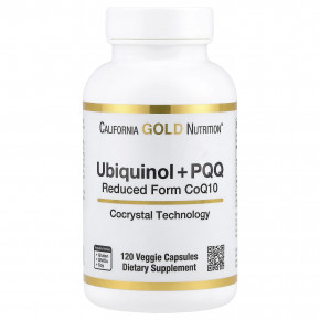 California Gold Nutrition, убихинол (восстановленная форма коэнзима Q10) с PQQ, 120 растительных капсул в Москве - eco-herb.ru | фото