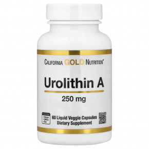 California Gold Nutrition, уролитин A, 250 мг, 60 растительных капсул с жидкостью в Москве - eco-herb.ru | фото