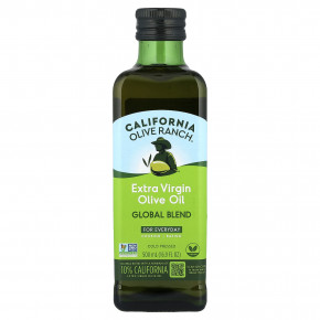 California Olive Ranch, Global Blend, оливковое масло холодного отжима, на каждый день, 500 мл (16,9 жидк. Унции) - описание | фото