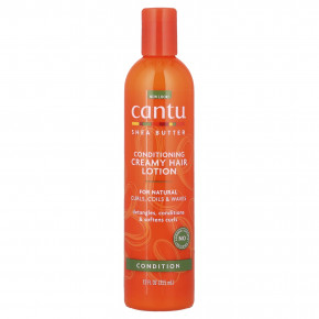 Cantu, Масло ши для натуральных волос, кондиционирующий крем-лосьон для волос, 355 мл (12 жидк. унц.) - описание | фото