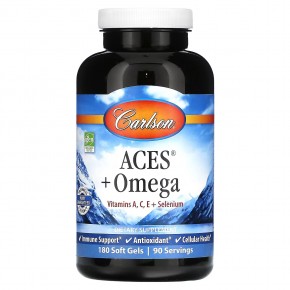 Carlson, ACES + Omega`` 180 мягких таблеток в Москве - eco-herb.ru | фото