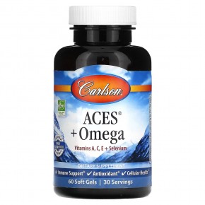 Carlson, ACES + Omega`` 60 мягких таблеток в Москве - eco-herb.ru | фото