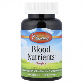 Carlson, Blood Nutrients®, 180 капсул - описание | фото