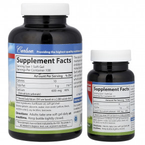 Carlson, Cal-600, с жидким наполнителем, 600 мг, 100 + 30 капсул в Москве - eco-herb.ru | фото