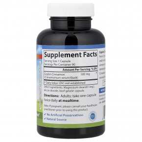 Carlson, цейлонская корица, 90 капсул (500 мг в 1 капсуле) в Москве - eco-herb.ru | фото