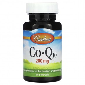 Carlson, Co-Q10, 200 мг, 30 мягких таблеток - описание